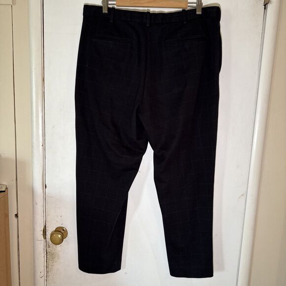Uniqlo Smart Ankle Pants 2-Way Stretch Black Patterned 321-453395 | XL 36-39 - Picture 5 of 13